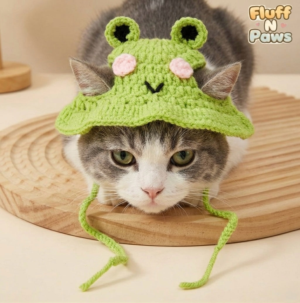Frog Crochet Hat